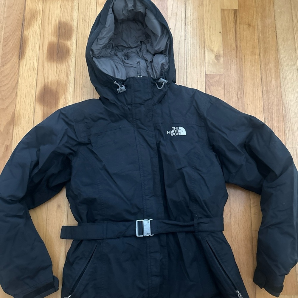 The North Face Black Belted Hooded Jacket